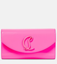 Кожаный кошелек Loubi54 на цепочке Christian Louboutin, розовый