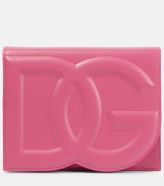 Сумка-тоут DG Daily среднего размера из кожи Dolce&amp;Gabbana, фиолетовый