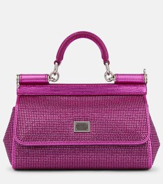 Маленькая декорированная сумка на плечо из коллаборации с Kim Sicily Dolce&amp;Gabbana, розовый