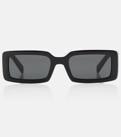 Солнцезащитные очки в прямоугольной оправе с логотипом Dolce&amp;Gabbana, черный