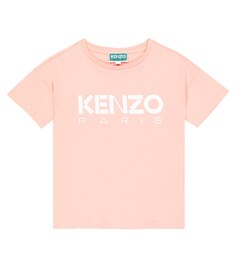 Футболка из хлопкового джерси с логотипом Kenzo, розовый
