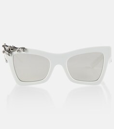 Солнцезащитные очки в квадратной оправе Dolce&amp;Gabbana, белый