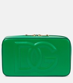 Маленькая кожаная сумка DG для фотоаппарата Dolce&amp;Gabbana, зеленый