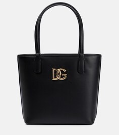 Маленькая кожаная сумка-тоут Fefe Dolce&amp;Gabbana, черный