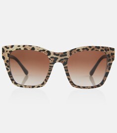 Квадратные солнцезащитные очки с принтом Dolce&amp;Gabbana, бежевый