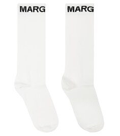 Носки из смесового хлопка MM6 Maison Margiela, белый