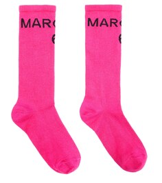 Носки из смесового хлопка с логотипом MM6 Maison Margiela, розовый