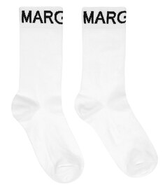 Носки из смесового хлопка с логотипом MM6 Maison Margiela, белый