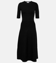 Платье Seymore из шерсти, кашемира и шелка GABRIELA HEARST, черный
