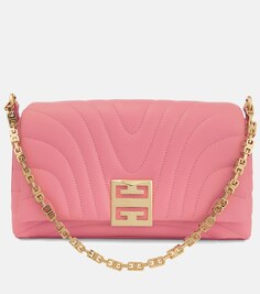 Маленькая сумка через плечо из стеганой кожи 4G Givenchy, розовый