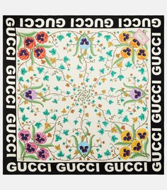 Шелковый шарф Gucci, розовый