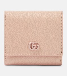 Кошелек GG Marmont среднего размера из кожи Gucci, розовый