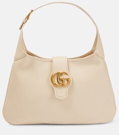Кожаная сумка через плечо Aphrodite среднего размера Gucci, белый