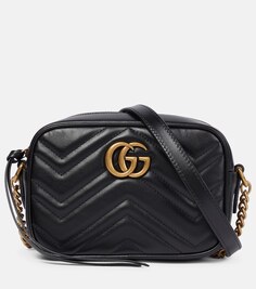 Мини-сумка через плечо GG Marmont Gucci, черный