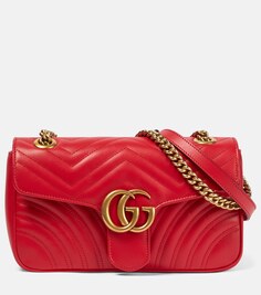 Маленькая сумка через плечо GG Marmont Gucci, красный