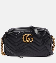 Маленькая сумка через плечо GG Marmont Gucci, черный