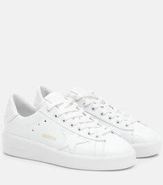 Кроссовки Pure Star из кожи Golden Goose, белый