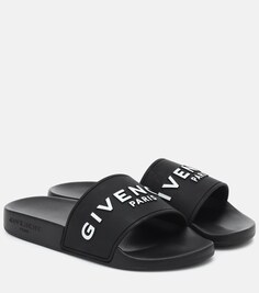 Шлепанцы Paris Flat с логотипом Givenchy, черный