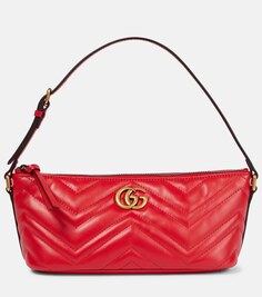 Сумка через плечо с логотипом GG Marmont Gucci, красный