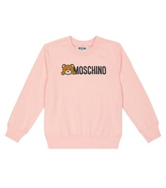 Толстовка Teddy Bear из хлопкового джерси Moschino, розовый