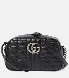Маленькая сумка через плечо GG Marmont Gucci, черный