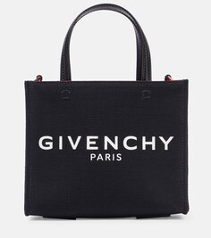 Сумка-шопер G-Tote Mini из холщовой ткани Givenchy, черный