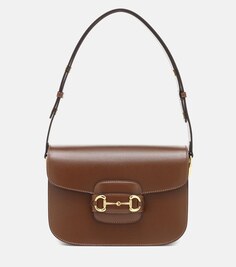 Кожаная сумка через плечо Gucci Horsebit 1955 года Gucci, коричневый