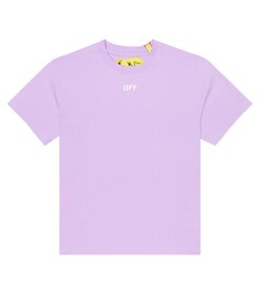 Хлопковая футболка с логотипом Off-White, белый