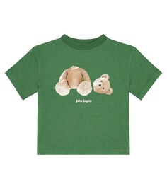Хлопковая футболка с принтом Palm Angels, зеленый