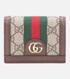 Кожаный кошелек Ophidia GG Gucci, коричневый