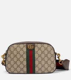 Маленькая сумка через плечо Ophidia GG Gucci, коричневый