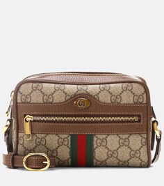 Миниатюрная сумка на плечо Ophidia GG Supreme Gucci, коричневый