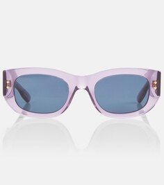 Солнцезащитные очки в прямоугольной оправе Gucci, фиолетовый