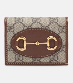 Кожаный кошелек Gucci Horsebit 1955 года Gucci, коричневый