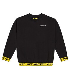 Толстовка из хлопка с логотипом Off-White, черный