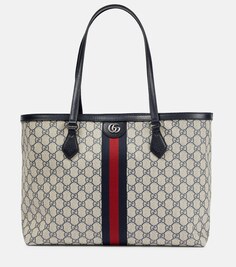 Сумка-тоут Ophidia с узором GG Gucci, бежевый