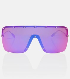 Солнцезащитные очки-авиаторы квадратной формы Gucci, фиолетовый