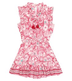 Платье Triny с цветочным принтом Poupette St Barth, розовый