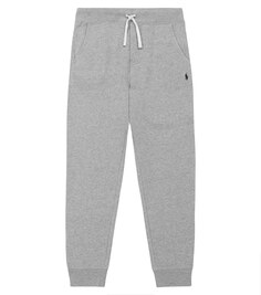 Спортивные брюки из смесового хлопка с логотипом Polo Ralph Lauren, серый