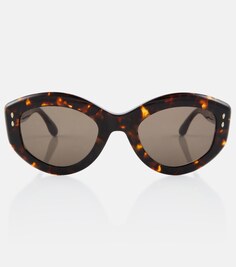 Овальные солнцезащитные очки Isabel Marant, коричневый