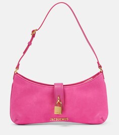 Замшевая сумка через плечо Le Bisou Cadenas Jacquemus, розовый