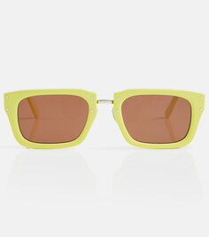 Солнцезащитные очки Les Lunettes Soli в D-оправе Jacquemus, желтый