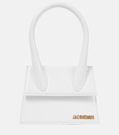 Кожаная сумка через плечо Le Chiquito среднего размера Jacquemus, белый