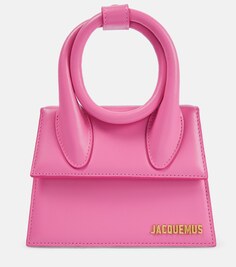 Кожаная сумка-тоут Le Chiquito Noeud Jacquemus, розовый