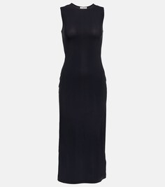 Приталенное платье миди из джерси JIL SANDER, коричневый