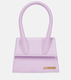 Кожаная сумка-тоут Le Chiquito Moyen Jacquemus, фиолетовый