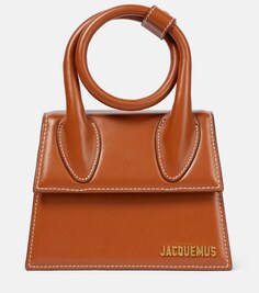 Кожаная сумка-тоут Le Chiquito Noeud Jacquemus, коричневый