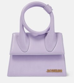 Кожаная сумка-тоут Le Chiquito Noeud Jacquemus, фиолетовый
