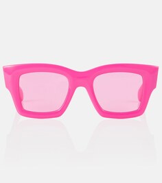 Солнцезащитные очки в квадратной оправе Les Lunettes Baci Jacquemus, розовый