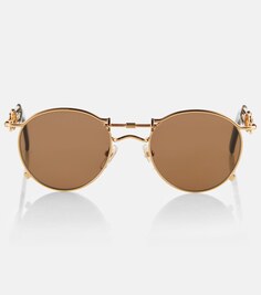 Солнцезащитные очки в круглой оправе из коллаборации с Karim Benzema 56-0174 Jean Paul Gaultier, золотой